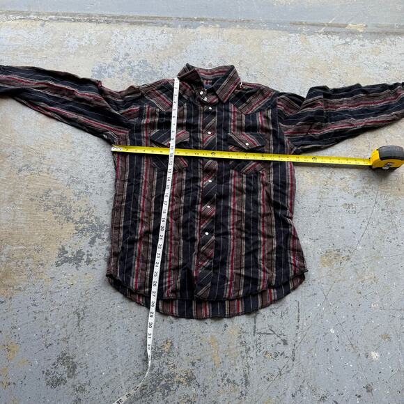 Wrangler Pearl Snap Western Shirt L - Picture 5 of 6